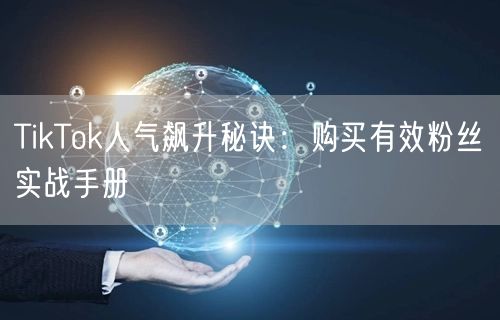TikTok人气飙升秘诀：购买有效粉丝实战手册