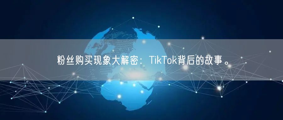 粉丝购买现象大解密：TikTok背后的故事。