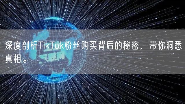 深度剖析TikTok粉丝购买背后的秘密，带你洞悉真相。