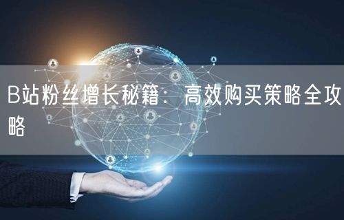 B站粉丝增长秘籍：高效购买策略全攻略