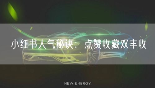 小红书人气秘诀：点赞收藏双丰收