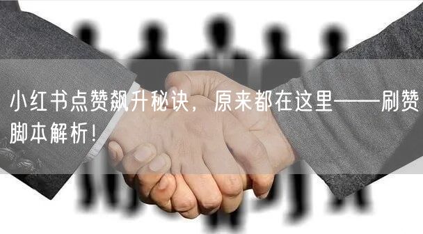 小红书点赞飙升秘诀，原来都在这里——刷赞脚本解析！