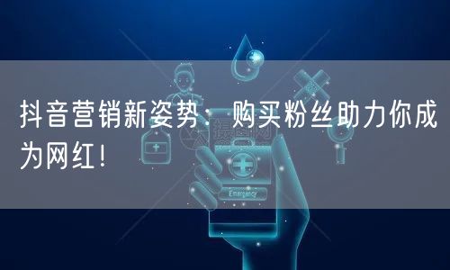 抖音营销新姿势：购买粉丝助力你成为网红！