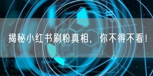 揭秘小红书刷粉真相，你不得不看！