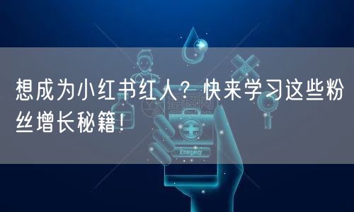 想成为小红书红人？快来学习这些粉丝增长秘籍！