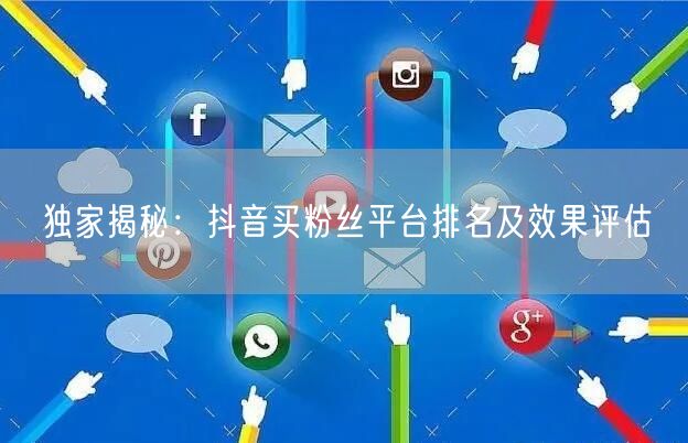 独家揭秘：抖音买粉丝平台排名及效果评估